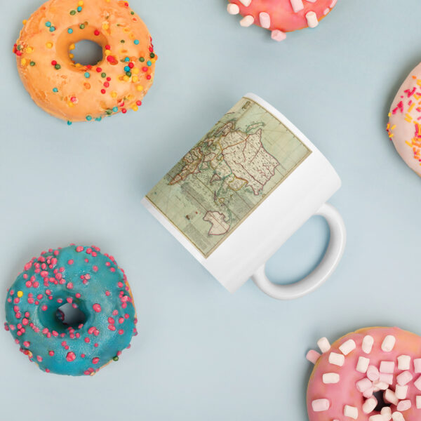 Vintage World Map - White glossy mug - Image 2