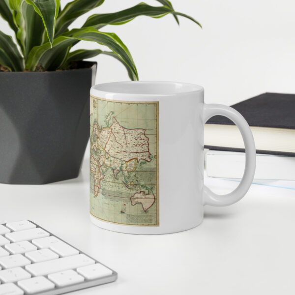Vintage World Map - White glossy mug