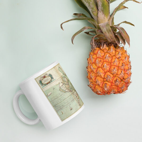 Vintage World Map - White glossy mug - Image 3