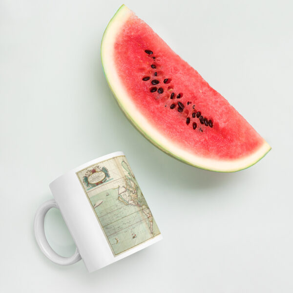 Vintage World Map - White glossy mug - Image 4