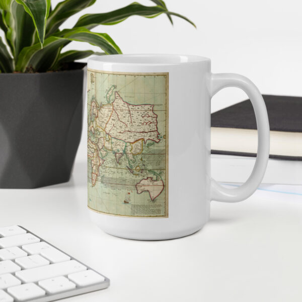 Vintage World Map - White glossy mug - Image 5