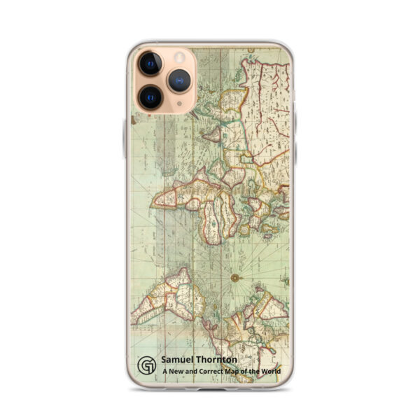 Clear Case for iPhone®. ​Samuel Thornton - A New and Correct Map of the World - Image 2