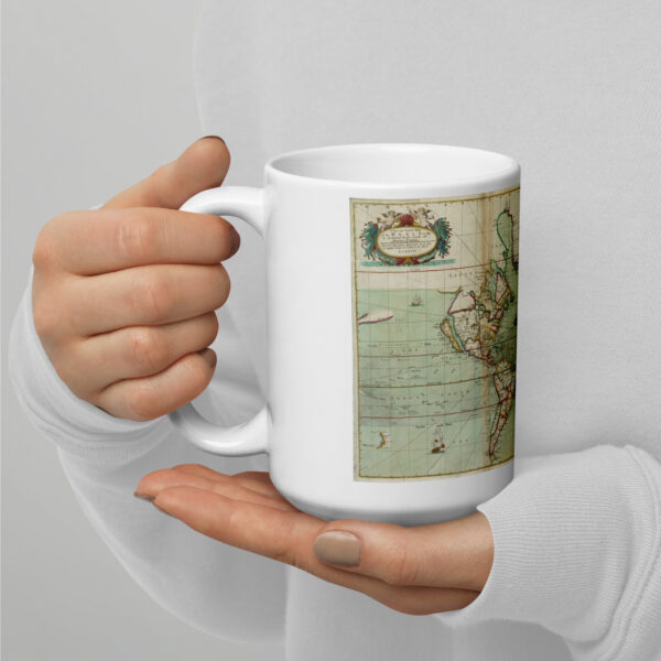 Vintage World Map - White glossy mug - Image 11
