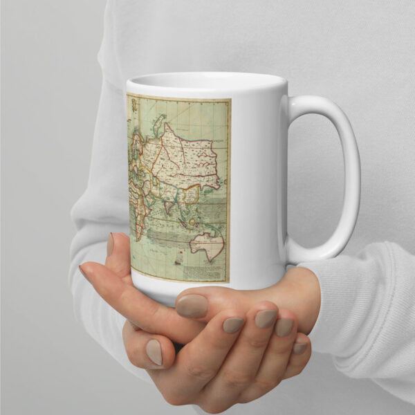 Vintage World Map - White glossy mug - Image 12