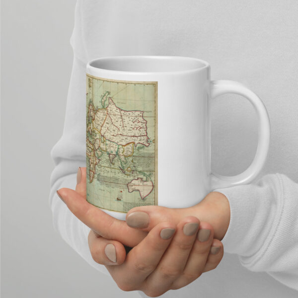 Vintage World Map - White glossy mug - Image 8